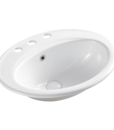 Lacy Fully-Inset Basin, 3 Tap Holes