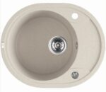 Laveo Dafne Beige Granite Single Bowl Stone Kitchen Sink - 470x580x198mm | LO-SBD483T