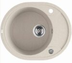 Laveo Dafne Beige Granite Single Bowl Stone Kitchen Sink - 470x580x198mm | LO-SBD483T