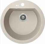 Laveo Dafne Beige Granite Single Bowl Stone Kitchen Sink - 510x205mm | LO-SBD480T