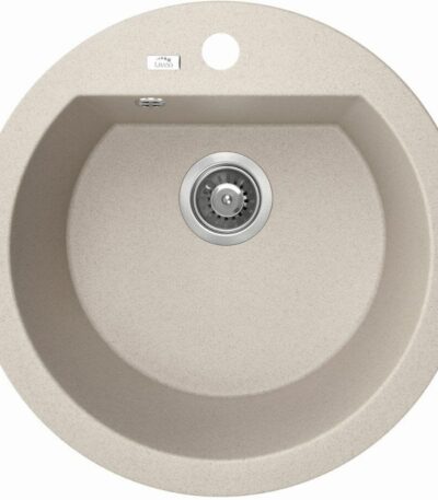 Laveo Dafne Beige Granite Single Bowl Stone Kitchen Sink - 510x205mm | LO-SBD480T