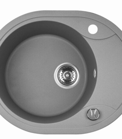 Laveo Dafne Grey Granite Single Bowl Stone Kitchen Sink - 470x580x198mm | LO-SBD583T