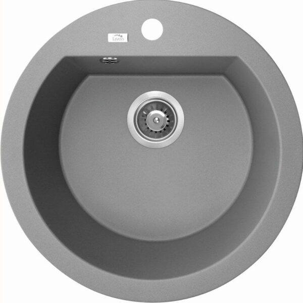 Laveo Dafne Grey Granite Single Bowl Stone Kitchen Sink - 510x205mm | LO-SBD580T
