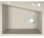 Laveo Grenada Beige Granite Double Bowl Stone Kitchen Sink - 470x600x227mm | LO-SBG410T
