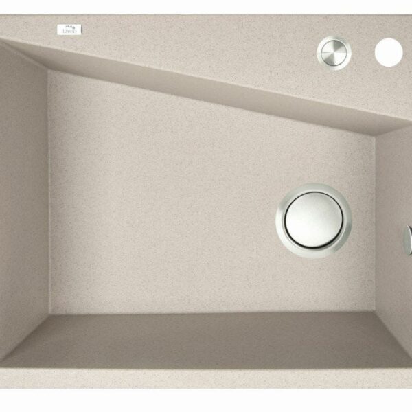 Laveo Grenada Beige Granite Double Bowl Stone Kitchen Sink - 470x600x227mm | LO-SBG410T