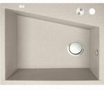 Laveo Grenada Beige Granite Double Bowl Stone Kitchen Sink - 470x600x227mm | LO-SBG410T