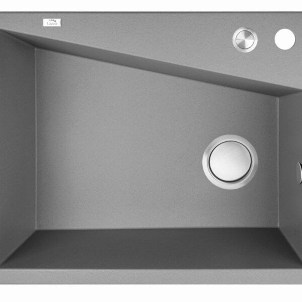 Laveo Grenada Grey Granite Double Bowl Stone Kitchen Sink - 470x600x227mm | LO-SBG510T