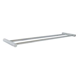 LAWSON SERIES 770MM DOUBLE TOWEL BAR - ROUND MOUNTING POLISHED STAINLESS STEEL METLAM ML6018PSS - Urban Designs Bathroom and Kitchen