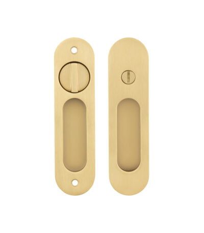 Leroy Sliding Door Privacy Set - Brushed Brass
