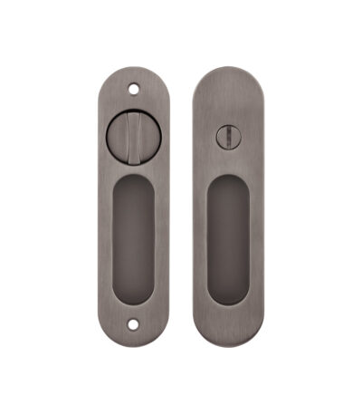Leroy Sliding Door Privacy Set - Brushed Gunmetal
