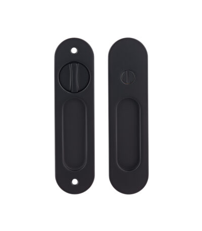 Leroy Sliding Door Privacy Set - Matte Black