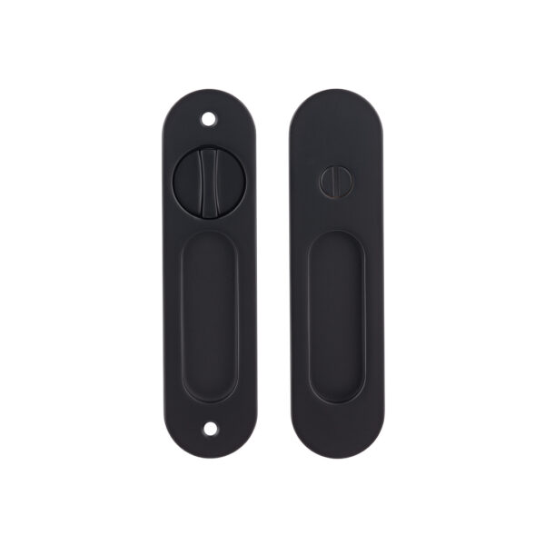 Leroy Sliding Door Privacy Set - Matte Black