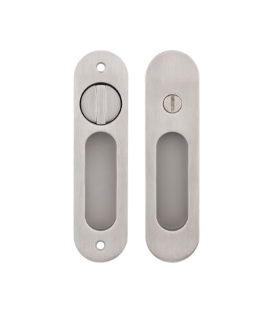 Leroy Sliding Door Privacy Set - Stainless Steel
