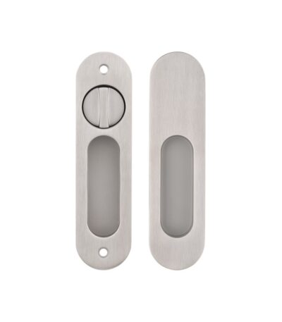 Leroy Sliding Double Door Privacy Set - Stainless Steel