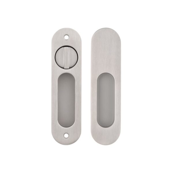 Leroy Sliding Double Door Privacy Set - Stainless Steel