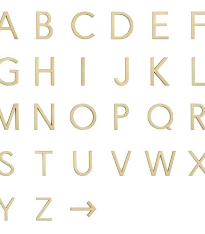 Lettering - Brushed Brass