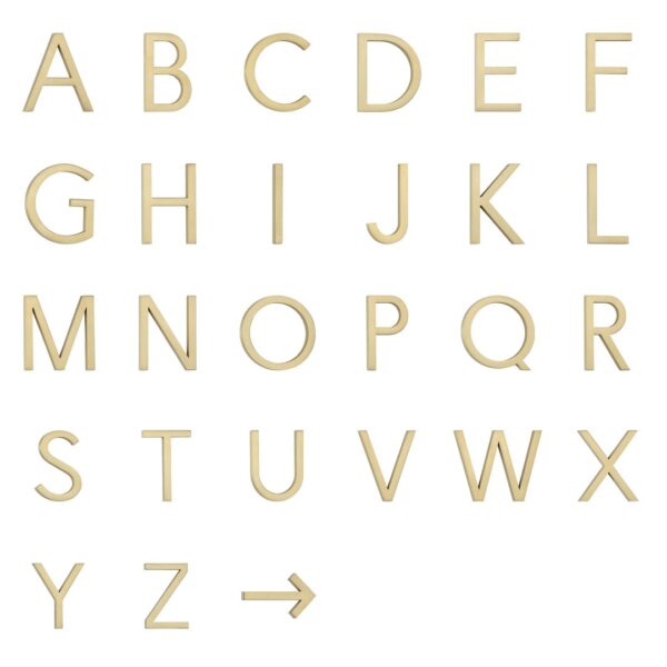 Lettering - Brushed Brass