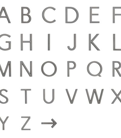 Lettering - Brushed Gunmetal