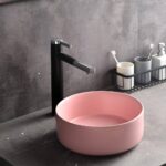 Levenge - 300mm Matte Pink Ceramic Round Above Counter Basin - CLA-524C-MP | 300x300x110mm
