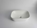 Levenge - 460mm Matte White Rectangular Fine Ceramic Above Counter Basin - CLA-426-M | 460x320x130mm