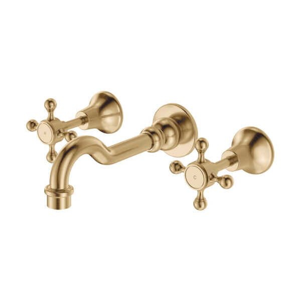 Lillian Basin/Bath Wall Set, Urban Brass