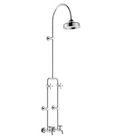 Lillian Exposed Rail Shower & Bath Set, Chrome