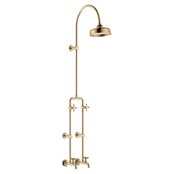 Lillian Exposed Rail Shower & Bath Set, Urban Brass