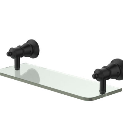 Lillian Glass Shelf, Matte Black