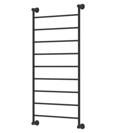 Lillian Heated Towel Rail, 600 x 1200mm, Matte Black