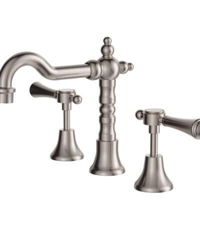 Lillian Lever Basin Set, Brushed Nickel