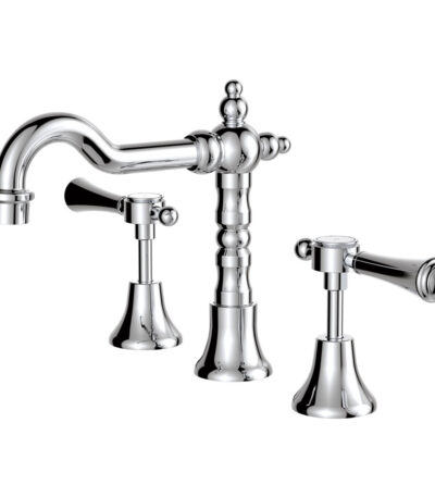 Lillian Lever Basin Set, Chrome
