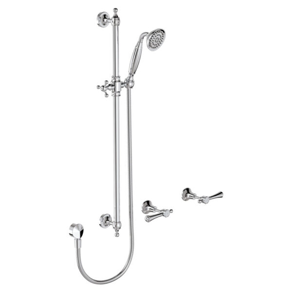 Lillian Lever Rail Shower Set, Chrome