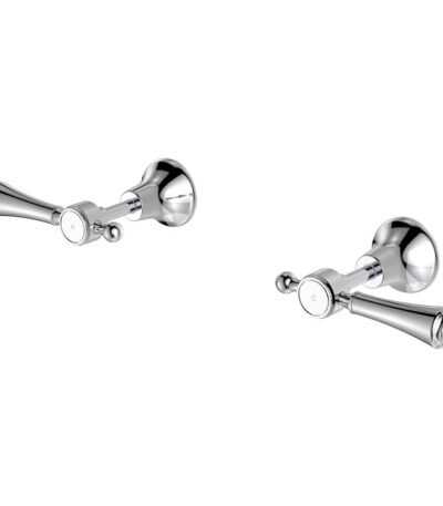 Lillian Lever Wall Top Assemblies, Chrome