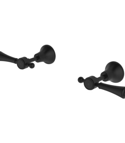 Lillian Lever Wall Top Assemblies, Matte Black