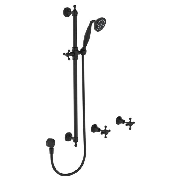 Lillian Rail Shower Set, Matte Black