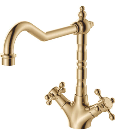 Lillian Shepherds Crook Sink Mixer, Urban Brass