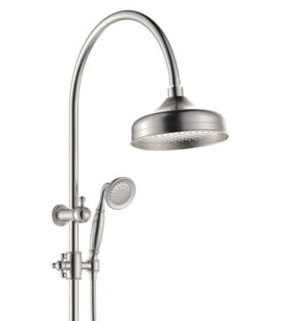 Lillian Twin Shower, Brushed Nickel