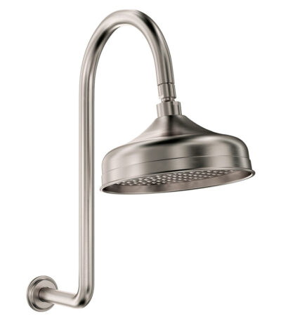 Lillian Wall Arm Shower Set, Brushed Nickel