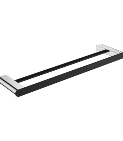 Lincoln Double Towel Rail, 600 mm, Mixed Finish