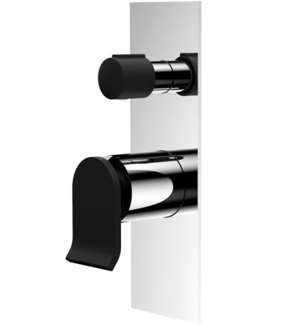 Lincoln Wall Diverter Mixer, Mixed Finish