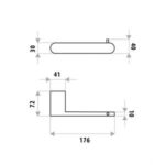 LINKWARE HR7504 HUNTINGWOOD TOILET ROLL HOLDER CHROME / BLACK - Urban Designs Bathroom and Kitchen