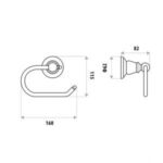 LINKWARE NR8004L NOOSA TOILET ROLL HOLDER WITHOUT FLAP CHROME AND COLOURED - Urban Designs Bathroom and Kitchen
