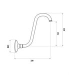 LINKWARE R324B FIXED GOOSENECK SHOWER ARM CHROME - Urban Designs Bathroom and Kitchen