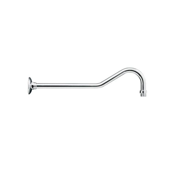 LINKWARE R352B WALL GOOSENECK 450mm UPSWEPT SHOWER ARM CHROME - Urban Designs Bathroom and Kitchen