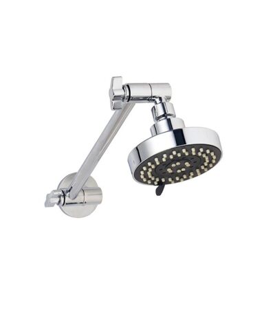 LINKWARE R432B FIVE FUNCTION 100mm SHOWER HEAD WITH LINKLOCK ARM CHROME - Urban Designs Bathroom and Kitchen
