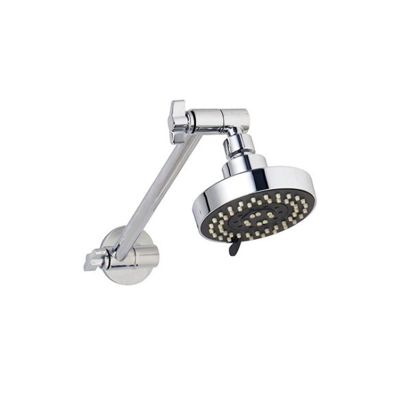 LINKWARE R432B FIVE FUNCTION 100mm SHOWER HEAD WITH LINKLOCK ARM CHROME - Urban Designs Bathroom and Kitchen