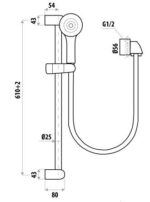 LINKWARE R452B 100MM OXYGENIC RAIL SHOWER CHROME - Urban Designs Bathroom and Kitchen