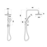 LINKWARE R457B ROUND SELF CLEANING TWIN SHOWER CHROME - Urban Designs Bathroom and Kitchen