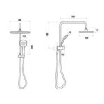 LINKWARE R458B SQUARE SELF CLEANING TWIN SHOWER CHROME - Urban Designs Bathroom and Kitchen