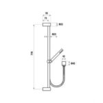 LINKWARE SST880B ELLE STAINLESS STEEL HAND SHOWER WITH RAIL BRUSHED STAINLESS STEEL - Urban Designs Bathroom and Kitchen